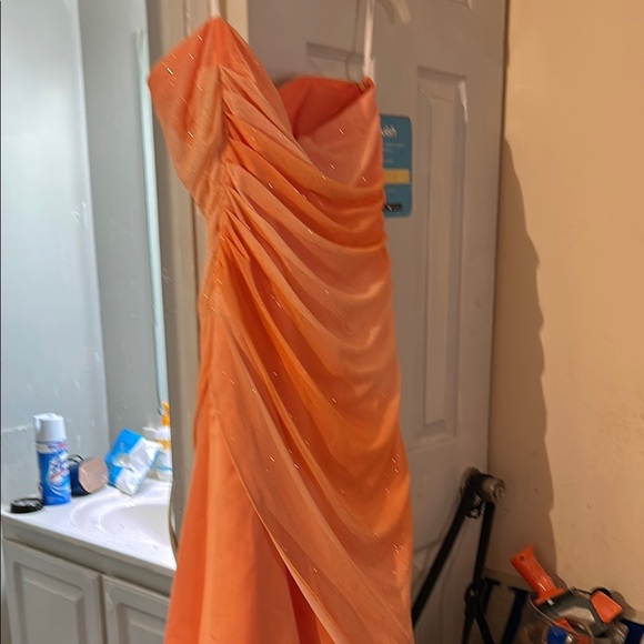 Jump Orange Ruched Sweetheart Maxi Dress - Picture 2 of 3